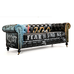 Диван в Лофт Честерфильд граффити из винтажной кожи GRAFFITI PARA Chesterfield варинант исполнения - 2 | Loft Concept в Москве