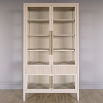 Витрина Primo со стеклянными фасадами и 2 ящиками Светлый дуб варинант исполнения - 1 | Loft Concept в Москве