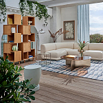 Приставной столик из массива манго Tom-tom Grey варинант исполнения - 4 | Loft Concept в Москве