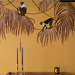 Обои с вышивкой ручной работы Étienne Original colourway on wool sateen варинант исполнения - 5 | Loft Concept в Москве