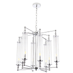 Люстра с 8-ю прозрачными цилиндрическими плафонами Jeanette варинант исполнения - 4 | Loft Concept в Москве