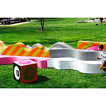 Дизайнерский модульный диван волнистой формы с цветным принтом Poltronova Superonda Sofa варинант исполнения - 36 | Loft Concept в Москве