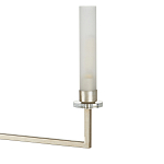 Люстра с 6-ю белыми матовыми плафонами из стекла в форме цилиндра Longitude варинант исполнения - 1 | Loft Concept в Москве