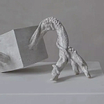 Скульптура «Окаменелый рост», Белый объект варинант исполнения - 2 | Loft Concept в Москве