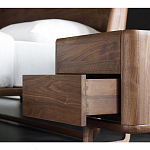 Прикроватный деревянный столик с 2-мя ящиками Moon Walnut Furniture варинант исполнения - 11 | Loft Concept в Москве