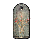 Настенный светильник зеленого цвета с черной рамкой овальной формы с полкой Herbarium  варинант исполнения - 6 | Loft Concept в Москве