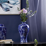 Ваза из фарфора сине-белого цвета Blue & White Ornament  варинант исполнения - 5 | Loft Concept в Москве