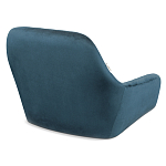 Барный стул со спинкой и подлокотниками на 4-х металлических ножках Douglas Rhombus Синий Велюр варинант исполнения - 3 | Loft Concept в Москве