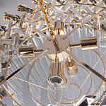 Люстра многоярусная с переплетенными металлическими элементами черного и золотого цвета и прозрачными хрустальными подвесками Empire Chandelier Crystal варинант исполнения - 10 | Loft Concept в Москве