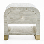 Тумбочка прикроватная с ящиком Tofino White Bone Inlay  Bedside Cabinet   варинант исполнения - 1 | Loft Concept в Москве