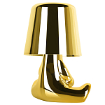 Настольная лампа фигурная золотого цвета с гладким абажуром Высота 16 см Sophia варинант исполнения - 4 | Loft Concept в Москве