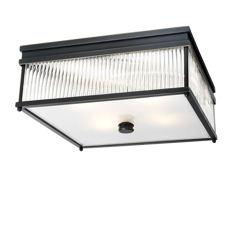 Потолочный светильник Ceiling Lamp Cornwall Bronze Темная бронза Прозрачное Стекло в Москве | Loft Concept 