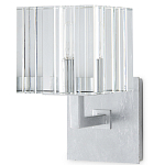 Бра серебряное с фактурным прозрачным абажуром Optical Crystal варинант исполнения - 3 | Loft Concept в Москве