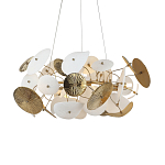 Люстра с белыми и золотистыми цветами Dahlia Flowers Lamp варинант исполнения - 2 | Loft Concept в Москве