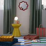 Настенное зеркало с волнистой рамой Mune Mirror Red варинант исполнения - 7 | Loft Concept в Москве