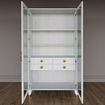 Дизайнерский шкаф витрина Elsa Dreams White с 4-мя ящиками варинант исполнения - 5 | Loft Concept в Москве