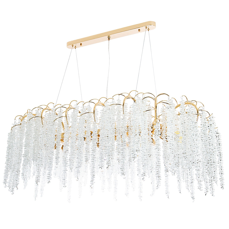      Bunch of Crystal Berries Linear Gold Chandelier 16     | Loft Concept 