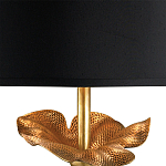 Настольная лампа с цветком на основании и черным абажуром Fluttering Leaf варинант исполнения - 1 | Loft Concept в Москве