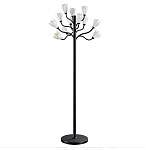 Торшер с плафонами из белых фарфоровых цветов на изогнутых ветвях Floralis варинант исполнения - 1 | Loft Concept в Москве