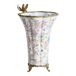 Ваза из фарфора с бронзвой стрекозой  Paradise Dragonfly варинант исполнения - 2 | Loft Concept в Москве