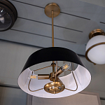 Подвесной светильник с конусовидным металлическим абажуром черного цвета Kichler варинант исполнения - 9 | Loft Concept в Москве