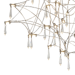 Потолочный светильник с тонким металлическим каркасом цвета хром Quasar варинант исполнения - 3 | Loft Concept в Москве