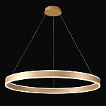 Люстра подвесная светодионая кольцевая золотого цвета Ring Horizontal варинант исполнения - 2 | Loft Concept в Москве