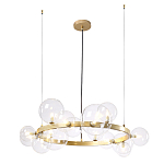 Люстра круглая подвесная с 15-ю прозрачными шарообразными плафонами из стекла Iona chandelier варинант исполнения - 2 | Loft Concept в Москве