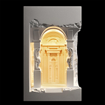 Встраиваемый в стену гипсовый светильник под покраску с колоннами и арками в античном стиле Antiquity Athena варинант исполнения - 9 | Loft Concept в Москве