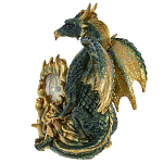 Часы в виде дракона Green Gold Dragon Clock варинант исполнения - 2 | Loft Concept в Москве
