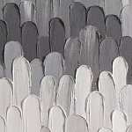 Панно декоративное с ручной росписью Gray Strokes варинант исполнения - 2 | Loft Concept в Москве