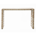 Консоль Дизайнерская Kenya Console ZEBRA Bone Inlay Beige варинант исполнения - 1 | Loft Concept в Москве