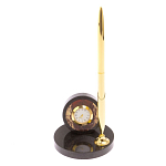 Часы настольные с ручкой из натурального камня Stone Clock варинант исполнения - 6 | Loft Concept в Москве