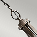 Люстра с белыми тканевыми абажурами в прозрачных стеклянных цилиндрах Kichler варинант исполнения - 19 | Loft Concept в Москве