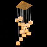 Люстра подвесная с квадратными плафонами из натурального камня Glowing Spheres варинант исполнения - 2 | Loft Concept в Москве