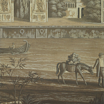 Обои ручная роспись Monuments of Paris Eau Forte on antique scenic Xuan paper варинант исполнения - 3 | Loft Concept в Москве