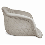 Барный стул со спинкой и мягкой обивкой с ромбами на 4-х деревянных ножках Бежевый Велюр Ava Charm варинант исполнения - 3 | Loft Concept в Москве