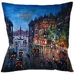 Подушка декоративная Ночной город Impressionism in Art варинант исполнения - 1 | Loft Concept в Москве