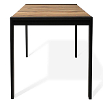 Стол обеденный раздвижной с прямоугольной столешницей на четырех черных ножках Blair варинант исполнения - 4 | Loft Concept в Москве