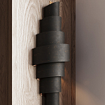 Бра в форме спирали черное с золотой внутренней отделкой Warm Glow варинант исполнения - 3 | Loft Concept в Москве