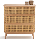 Комод с 3-мя ящиками из плетеного ротанга Ruiz Light Chest of Drawers варинант исполнения - 3 | Loft Concept в Москве