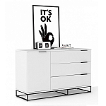 Комод белый с 3-мя ящиками Strict Lines  варинант исполнения - 3 | Loft Concept в Москве