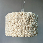 Вязаный шерстяной светильник Knitted wool lamp Cylinder варинант исполнения - 1 | Loft Concept в Москве