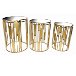 Набор из 3-х столов из металла Brass Symphony варинант исполнения - 1 | Loft Concept в Москве