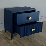 Тумба прикроватная с двумя ящиками Elsa Dreams Blue варинант исполнения - 2 | Loft Concept в Москве