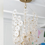 Подвесной светильник декорированный цветами из стекла Lightness of Flowers варинант исполнения - 6 | Loft Concept в Москве