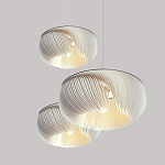 Подвесной светильник с белыми изящными декоративными лепестками Volumetric Petal Lamp варинант исполнения - 8 | Loft Concept в Москве