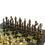 Шахматы Ренессанс из бронзы с доской из натурального камня Змеевик Decorative Thematic Chess варинант исполнения - 2 | Loft Concept в Москве