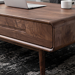 Кофейный стол из массива дерева с выдвижными ящиками Coffee Walnut Table варинант исполнения - 6 | Loft Concept в Москве