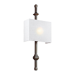 Бра бронзового цвета с полукруглым матовым стеклянным плафоном в геометрическом каркасе Feiss варинант исполнения - 5 | Loft Concept в Москве